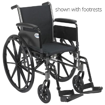 Drive Medical Cruiser III Wheelchair, 20" with Removable Full Arms