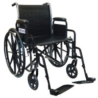 Show product details for 18 in Wide Drive Medical Silver Sport 2 Wheelchair with Detachable Desk Arms