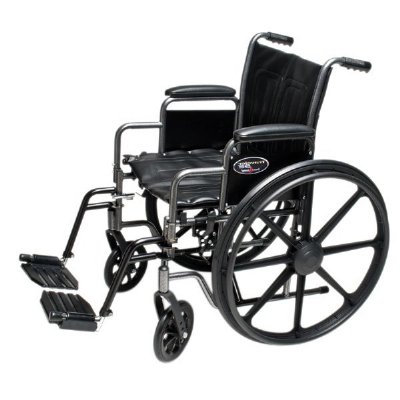 20" Wide Everest & Jennings Traveler SE Plus Wheelchair Detachable Full Arms