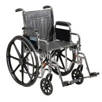 Show product details for Drive Medical Sentra EC Heavy Duty Wheelchair 22" Wide, Detachable Desk Arms