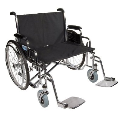 Drive Medical Sentra EC Heavy Duty Extra Extra Wide Wheelchair 28", Detachable Desk Arms