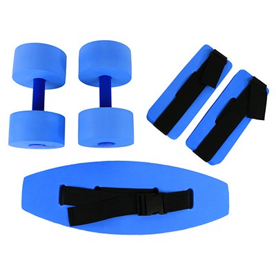 CanDo deluxe aquatic exercise kit, (jogger belt, ankle cuffs, hand bars), Choose Size, Choose Color