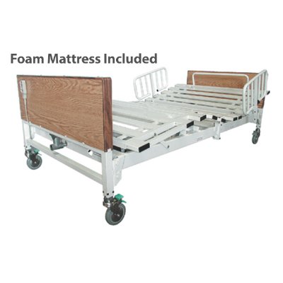 Tuffcare Bariatric Bed Complete - T5000 with Foam Mattress & Half Bedrails - 48" x 80"