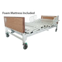 Show product details for Tuffcare Bariatric Bed Complete - T5000 with Foam Mattress & Half Bedrails - 48" x 80"