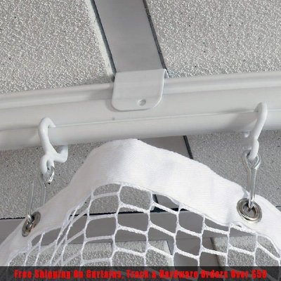 Spring Clip and Screw for Flexible Curtain Tracking