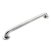 Show product details for Moen Concealed Screw Grab Bar, Peened Stainless Steel, Choose Size