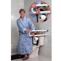 Show product details for HealthCraft Toilet Roll Holder or Cane Holder for PT Rails or Super Pole