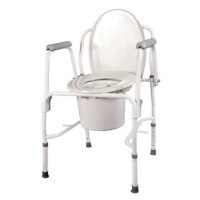 Show product details for Drive Deluxe Steel Drop-Arm Commode