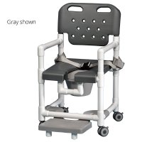 Show product details for IPU Elite Shower Commode Chair with Footrest and Safety Belt