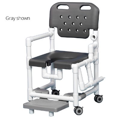 IPU Elite Shower Chair with Footrest and Drop Arm