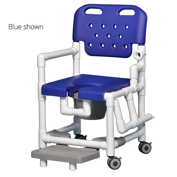 Unique Shower Chair With Wheels And Drop Arms for Large Space