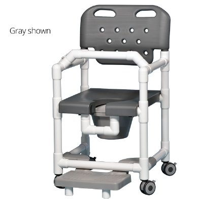 IPU Elite Shower Commode Chair with Footrest and Lap Bar