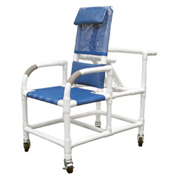 20 Quot Pvc Reclining Shower Commode Chair Mesh Sling Seat