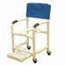 Show product details for 18" PVC Shower Chair w/Sliding Footrest, 3" x 1 1/4" Heavy Duty Casters