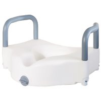 Show product details for Raised Locking Toilet Seat W/Arms