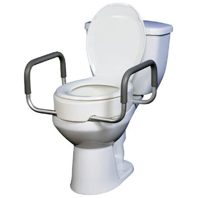Drive Medical Premium Seat Rizer with Removable Arms, Fits Standard Toilets