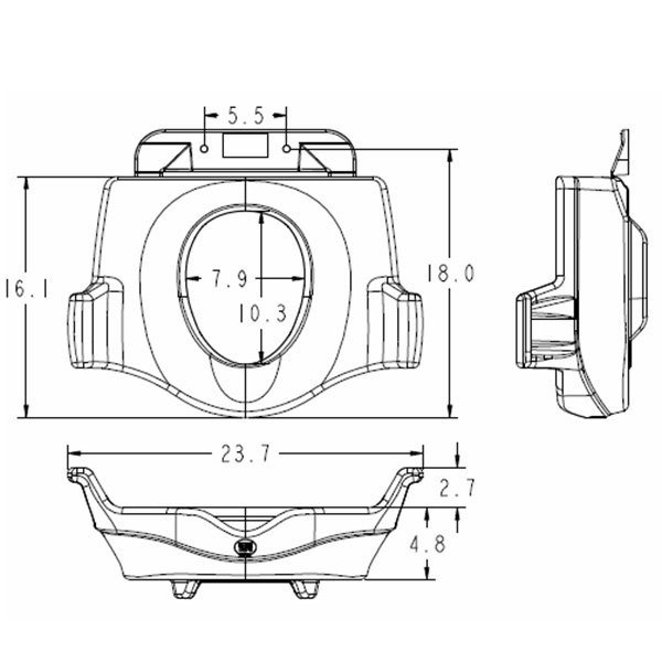 Moen Elevated Toilet Seat with Support Handles