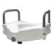 Show product details for Raised Lock Tight Toilet Seat W/ Armrest
