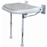Show product details for AKW Wall Mounted Fold Up Padded Shower Seat, Color Choice