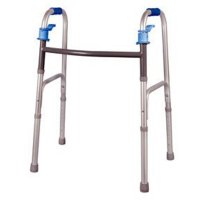 Show product details for Deluxe, Dual Palm Release Folding Walker, Junior