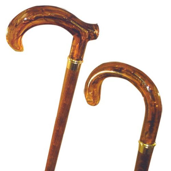 Coopers Of England Cherrywood Walking Stick With Amber Handle