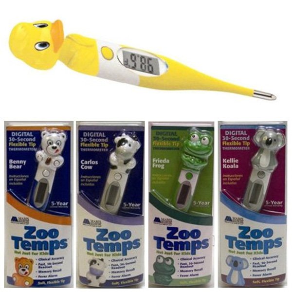 Mabis Zootemps Digital 30 Second Thermometer With Flexible