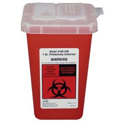 One-Quart Disposable Sharps Container