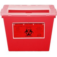 Show product details for 2 Gallon Disposable Sharps Container - Red