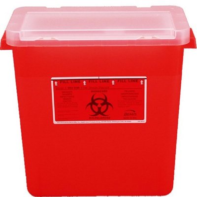 3 Gallon Disposable Sharps Container - Red