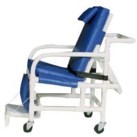 Show product details for PVC Geri-Chair - 21" Standard with Legrest & Footrest
