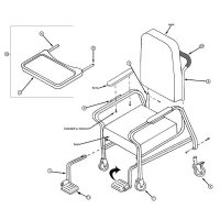 Show product details for Winco Footrest Tube Assembly for 510 Golden Year Chair