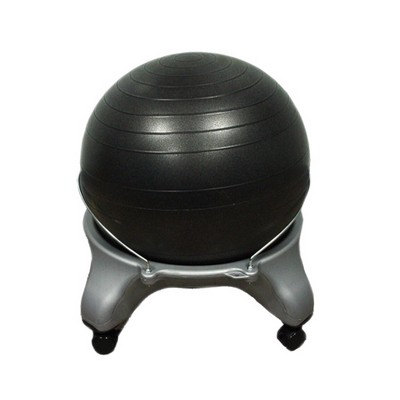 CanDo Ball Stool - Plastic - Mobile - No Back - Adult Size - with 22", Choose Color