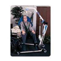 Show product details for Invacare Divided Leg Sling with Headrest - Medium Solid Fabric