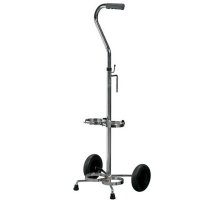 Show product details for Drive Dual Oxygen Cart with Adjustable Handle