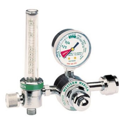 Regulator for Oxygen Flowmeter with 1/2 - 8 LPM - CGA-540 Nut and Nipple Inlet Connection