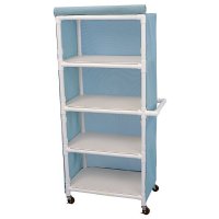 Show product details for Full Quality Linen Cart with 4 Shelves, 32" x 20"