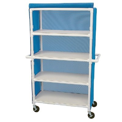Full Quality Linen Cart with 4 Shelves, 42" x 20"