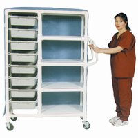 Bin Cart with Shelves