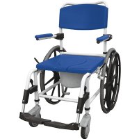 Show product details for Drive Medical Aluminum Shower Commode Mobile Chair with 24" Rear Wheels