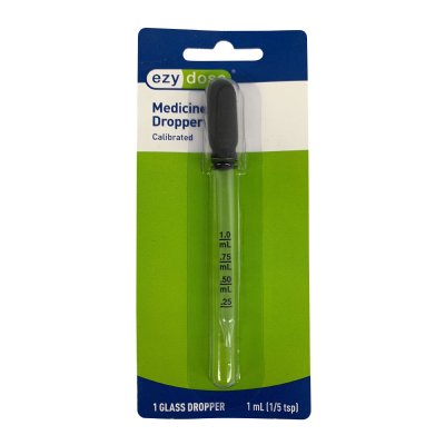 1 ml Calibrated Glass Dropper, Straight Tip