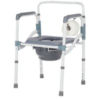 Show product details for Folding Powder Coated Aluminum Commode 3 in 1