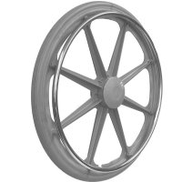 Gray Mag Wheel with Pneumatic Tire