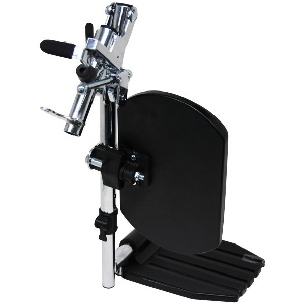 Invacare Wheelchair Legrest, Complete, w/ Black Padded Calf Pad, Left