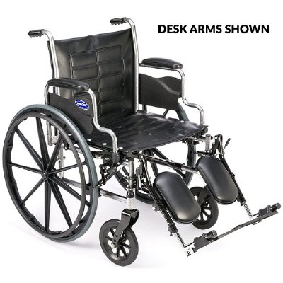 Invacare Tracer EX2 Wheelchair - 20" Wide x 16" Deep - Detachable Full Arms