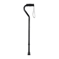 Show product details for Offset Handle Aluminum Canes, Adjustable Height, Black