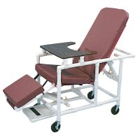 Show product details for  PVC Geri Chair - 5 Position Durable Shower Recliner 