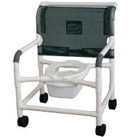 Show product details for PVC Shower Commode Chair - 26"