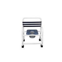 Show product details for Deluxe New Era Infection Control Shower Commode Chair, 26" Internal Width, 435 lbs. Weight Capacity