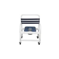 Show product details for Deluxe New Era Infection Control Shower Commode Chair, 26" Internal Width, 610 lbs. Weight Capacity