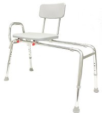 Show product details for Snap-n-Save Sliding Transfer Bench - Molded Seat - Weight Capacity 400 lbs.